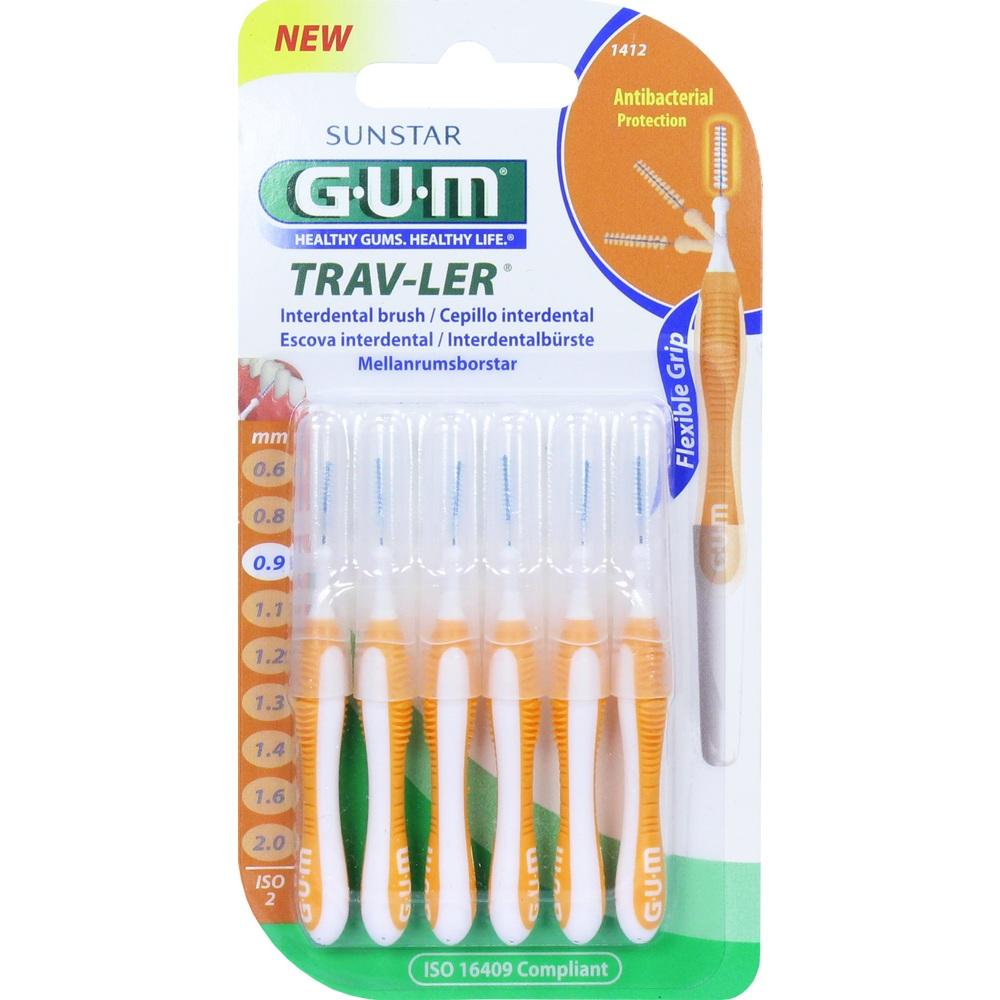 GUM TRAV-LER 0,9mm Kerze orange Intendent.+6Kappen