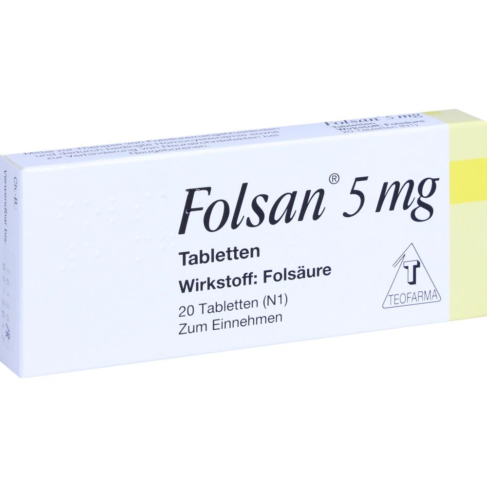 FOLSAN 5 mg Tabletten