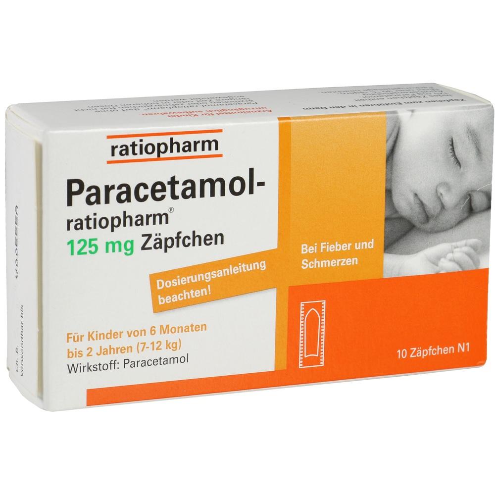 PARACETAMOL-ratiopharm 125 mg Zäpfchen