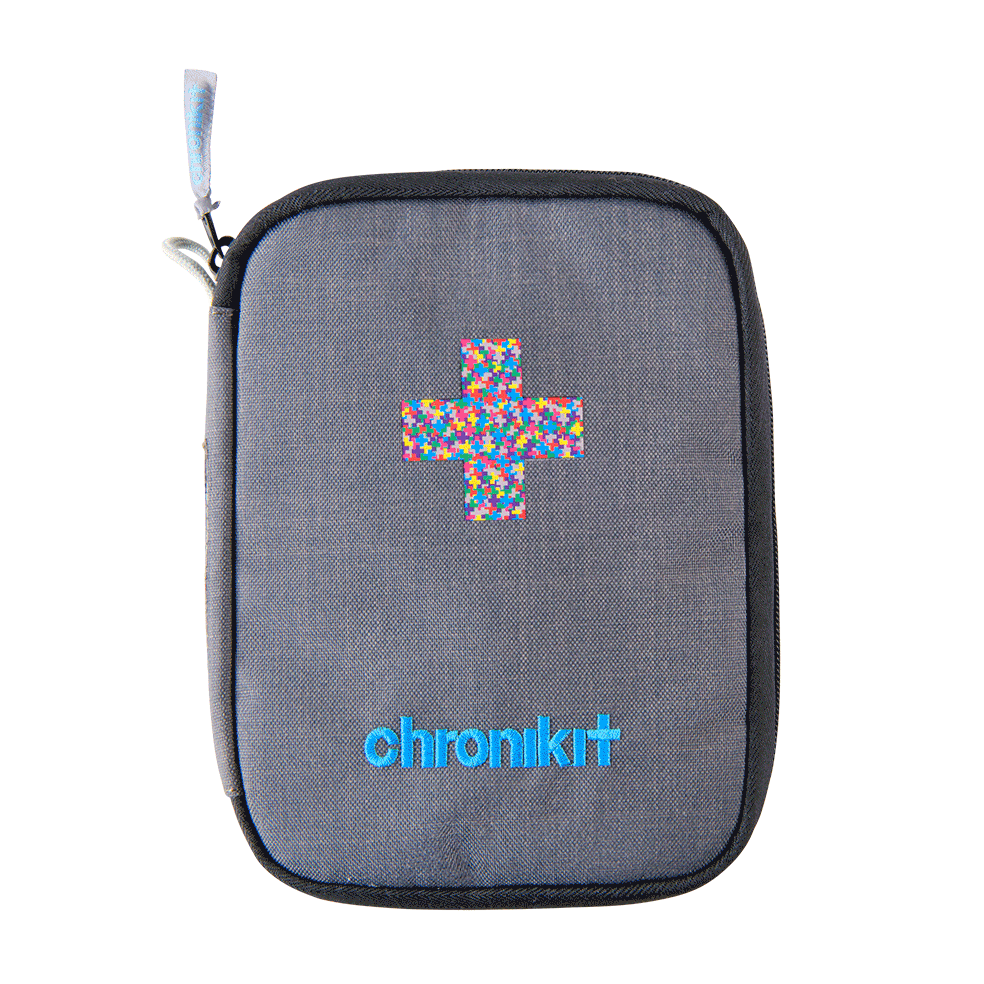 chronikit Notfalltasche für Asthmatiker und Allergiger - Asthmakit "Melange Iron" powered by Vaude