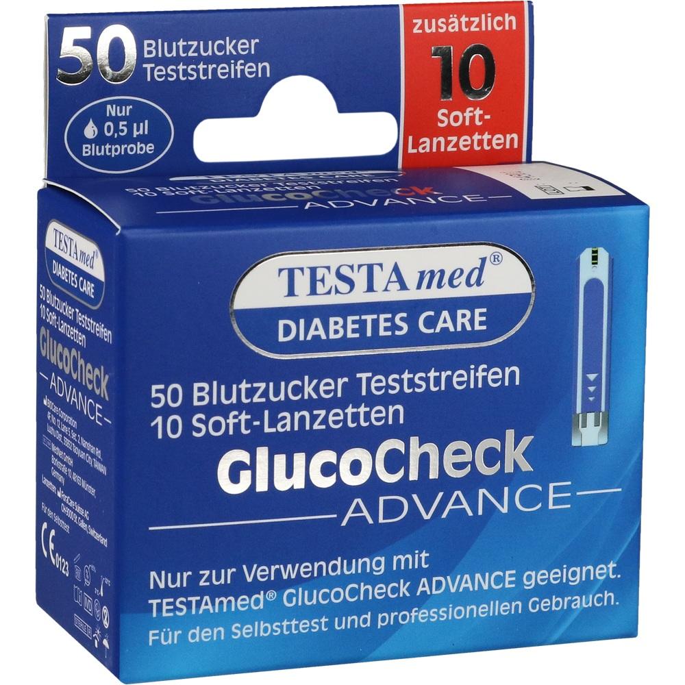 TESTAMED GlucoCheck Advance 50 Teststr.m.10 Lanz.