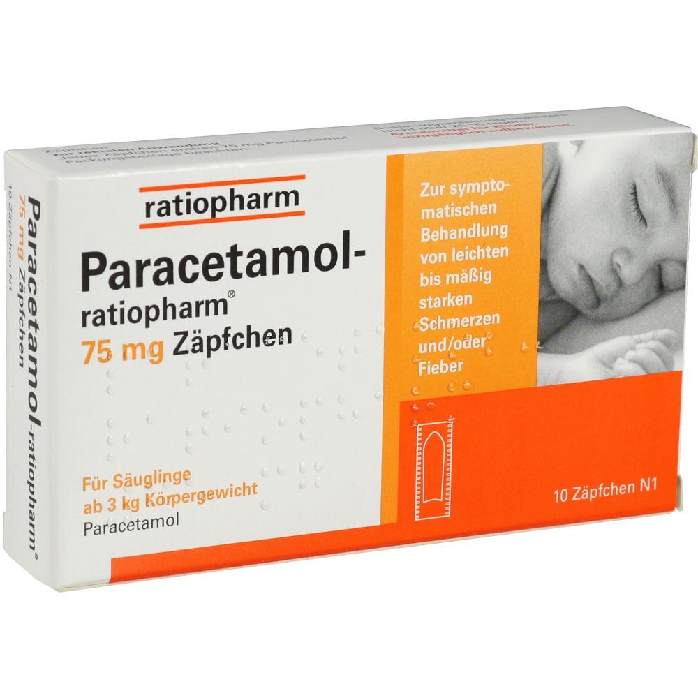 PARACETAMOL-ratiopharm 75 mg Zäpfchen