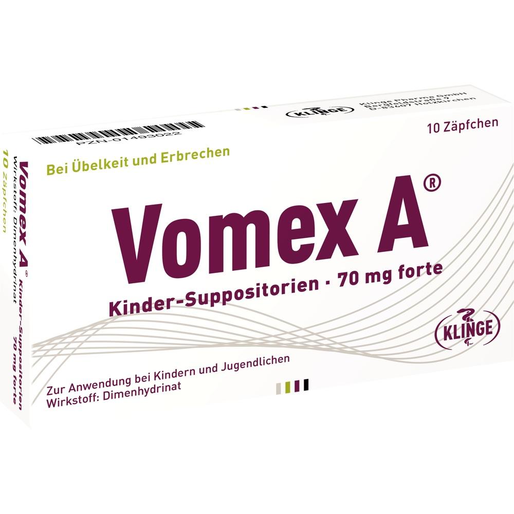 VOMEX A Kinder-Suppositorien 70 mg forte
